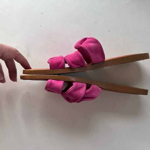 1.State Suede Knoted Slide Womens Sandals Sz 8.5M Boho Strappy Coastal Minimal - Picture 6 of 11